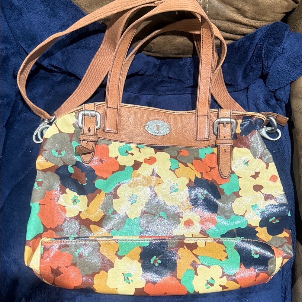 Fossil Multicolor Floral Shoulder Bag